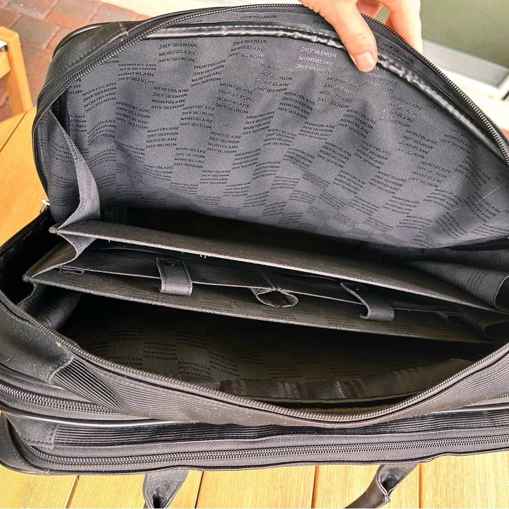 Montblanc Black and Gray Briefcase